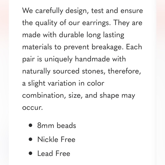 Golden and lava stone oil diffuser earrings, new - Picture 6 of 7